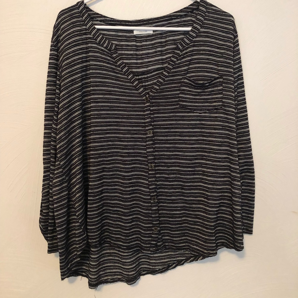 black white and grey button up